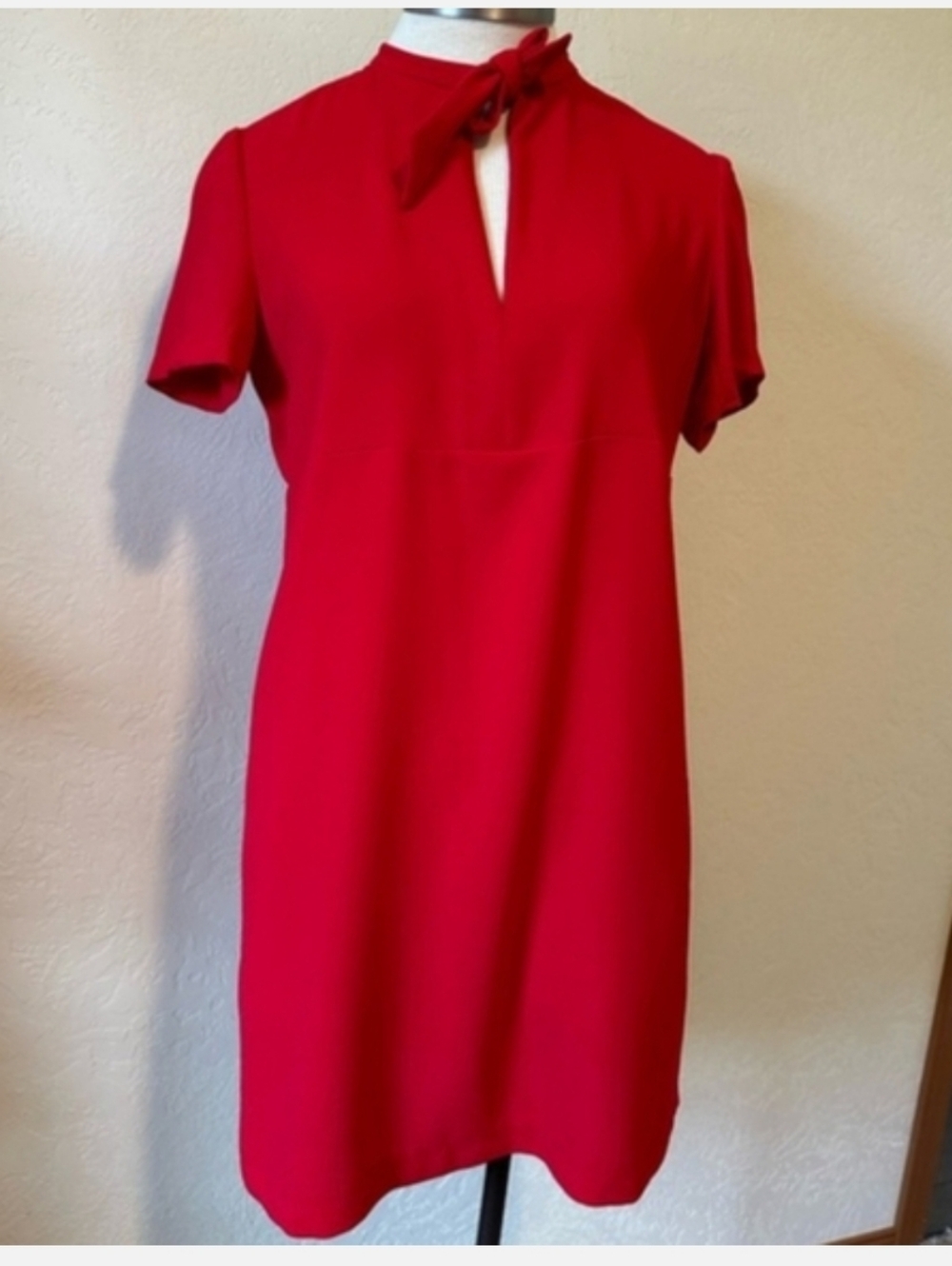 Zara Premium, Red Mini Dress with Neck Tie